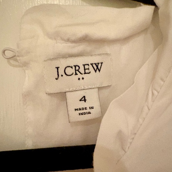 J. Crew White Midi Rickrack Trim Dress - Picture 7 of 7